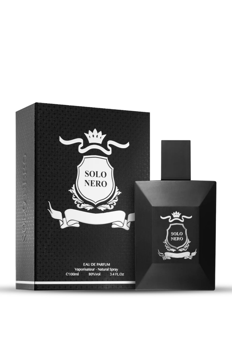 Solo Nero Eau de Parfum 100ml by Luxury Concept shown with its premium packaging box