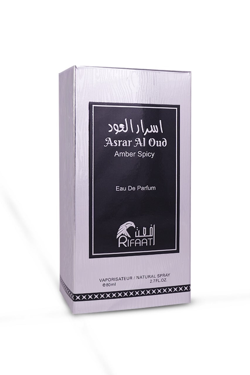 Amber Spicy Eau de Parfum 80ml by Rifaat with sustainable outer packaging
