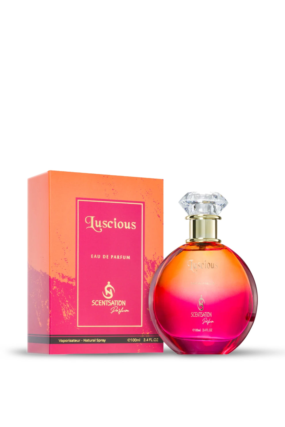 Scentsation Luscious Eau de Parfum for women 100ml displayed with original packaging box