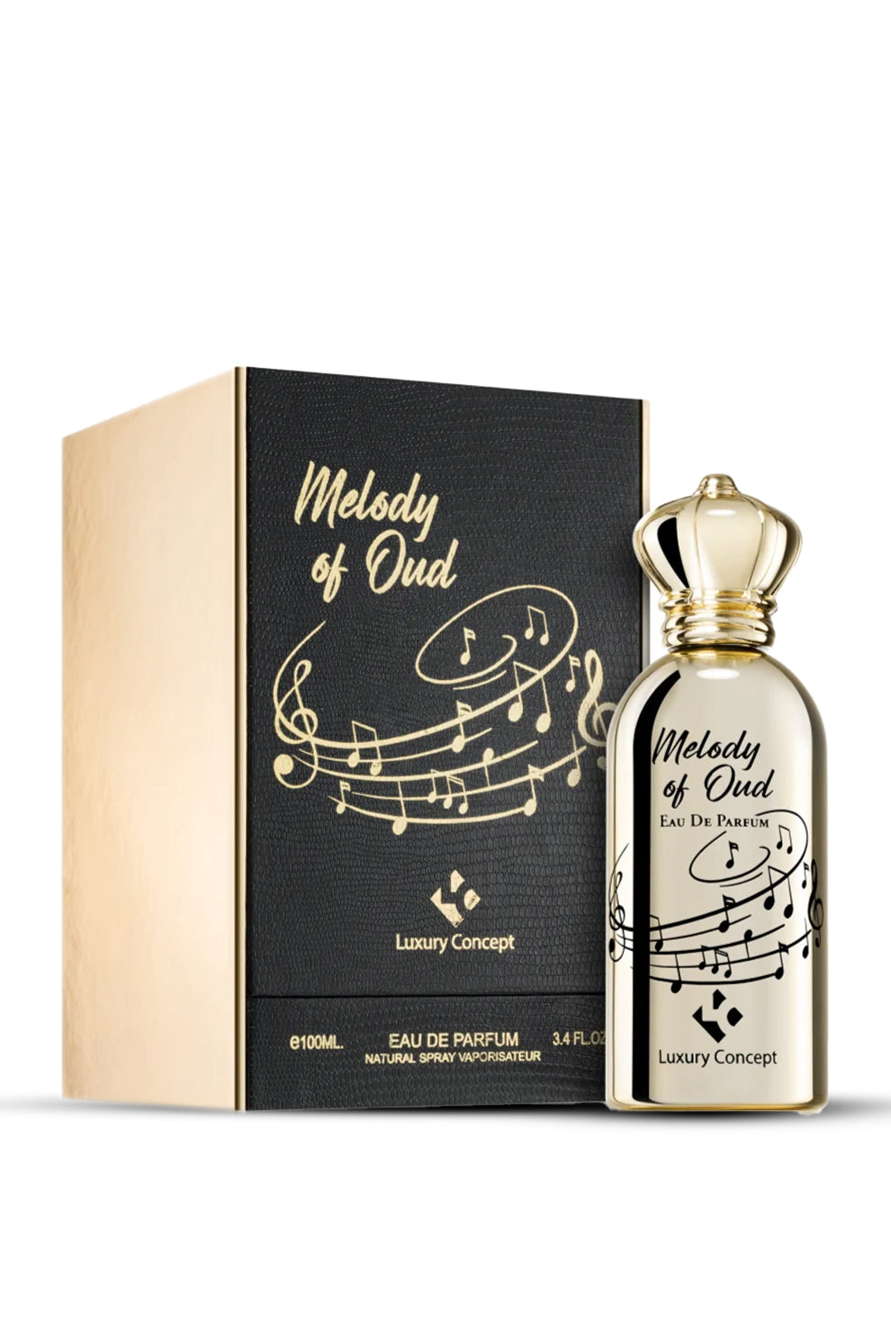 Melody of Oud Eau de Parfum 100ml perfume bottle with box by Luxury Concept