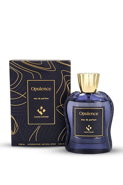 Opulence Eau de Parfum 100ml by Luxury Concept displayed with its premium packaging box