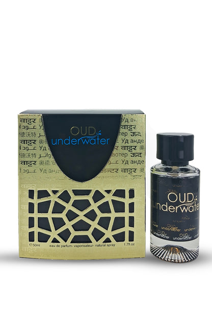 Oud Underwater Eau de Parfum 50ml by Luxury Concept displayed with its premium packaging box