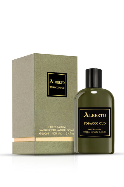Tobacco Oud Eau de Parfum 100ml by Alberto presented with premium packaging