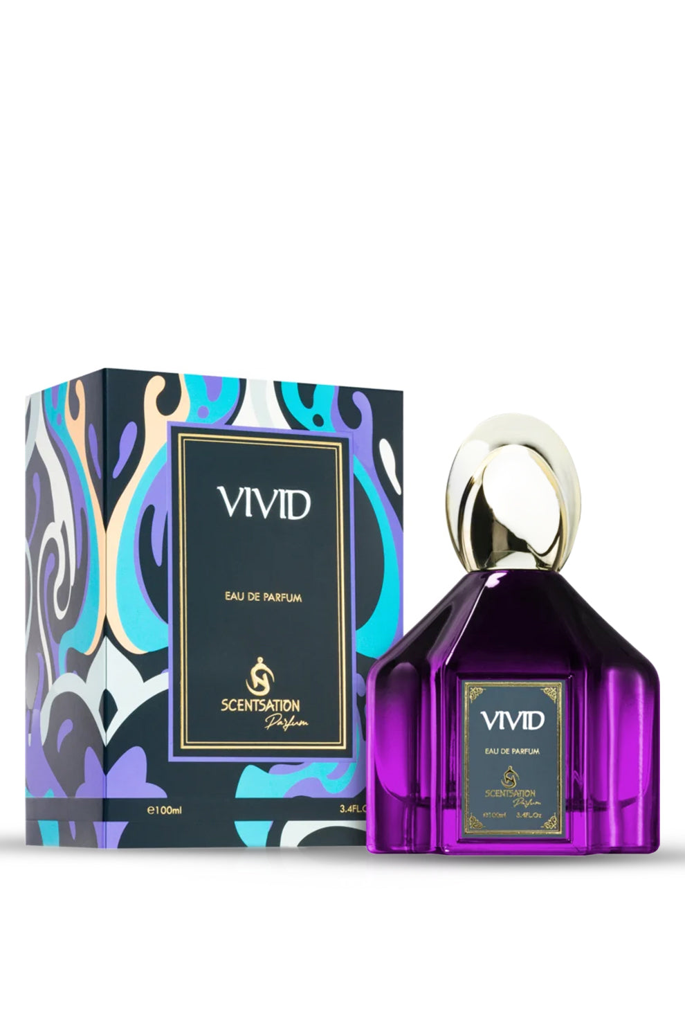 Vivid Eau de Parfum 100ml by Scentsation presented with elegant packaging